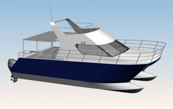Aluminium Z Bow Cat Crew Transport Vessel